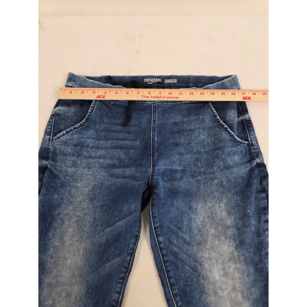 Denizen by Levi's Men Blue Tapered Jogger Pants Zip Ankle 34x25 Regular Fit